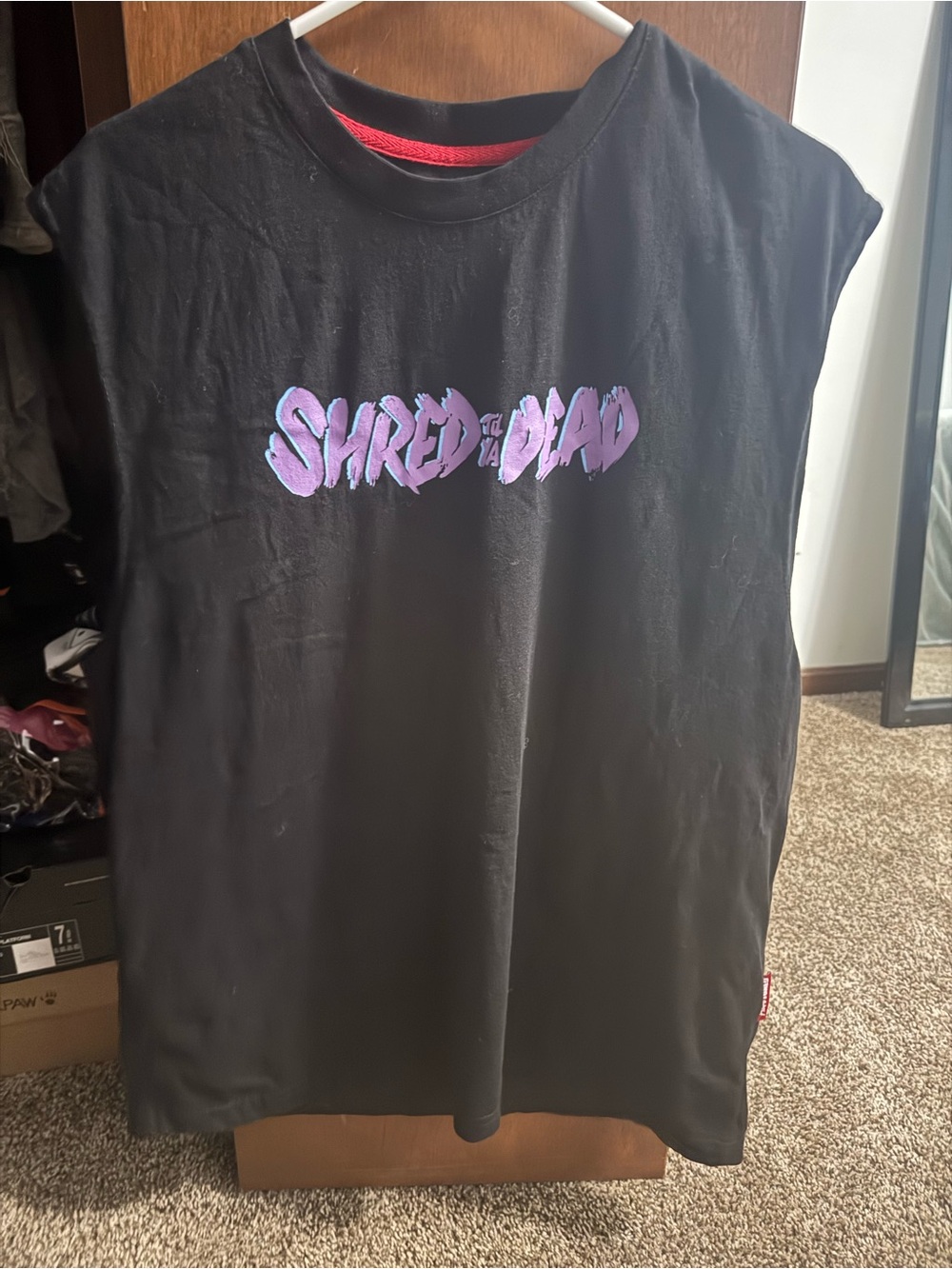 Shred 'Til Dead Women's Black Muscle Tee